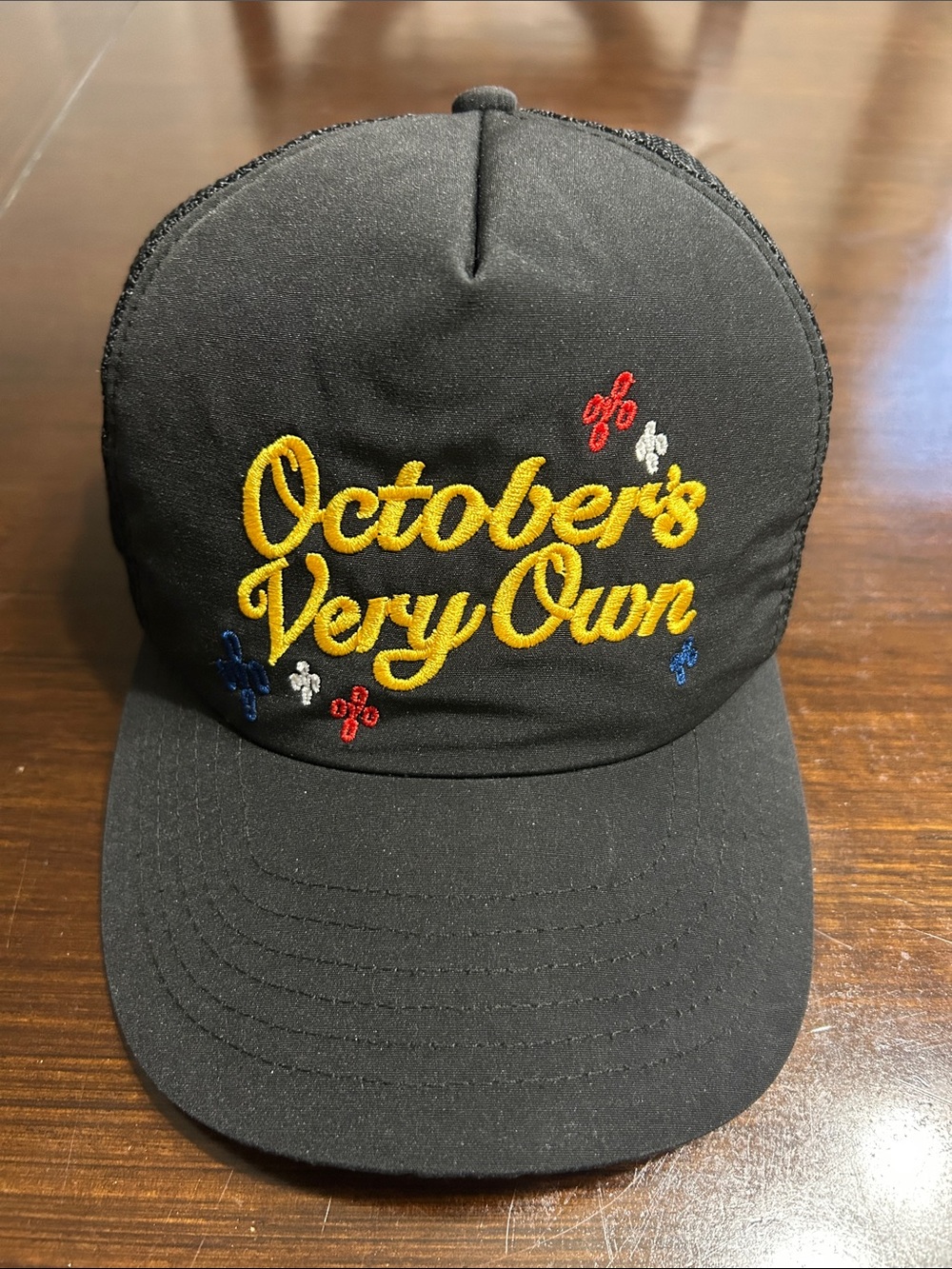 October's Very Own Black Embroidered Baseball Cap